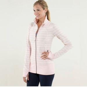 Lululemon | Nice Asana Jacket Slalom Stripe Pretty Pink Women's